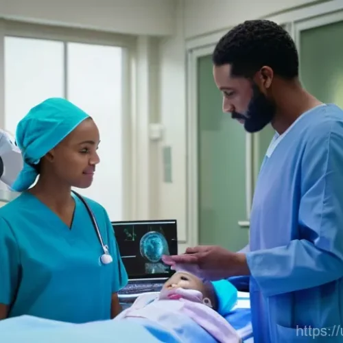 Home 29 의료현장 경험 공유 - **Prompt:** A diverse group of healthcare professionals, including male and female doctors and nurse...